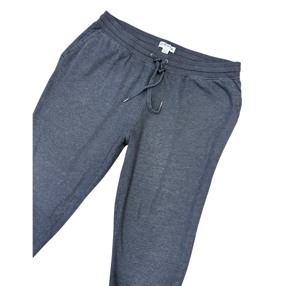 Orvis Joggers Women XXL Charcoal Gray Heathered Drawstring Tapered Sweatpants